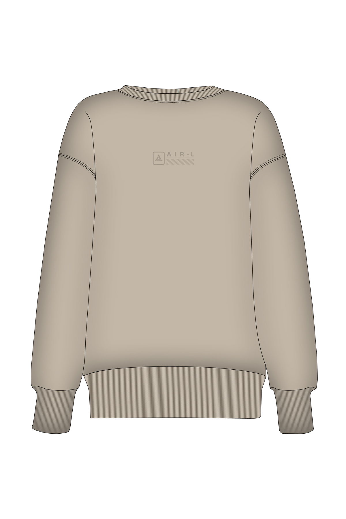180020-W.02 - Kahverengi - Sıfır Yaka Kadın Sweatshirt