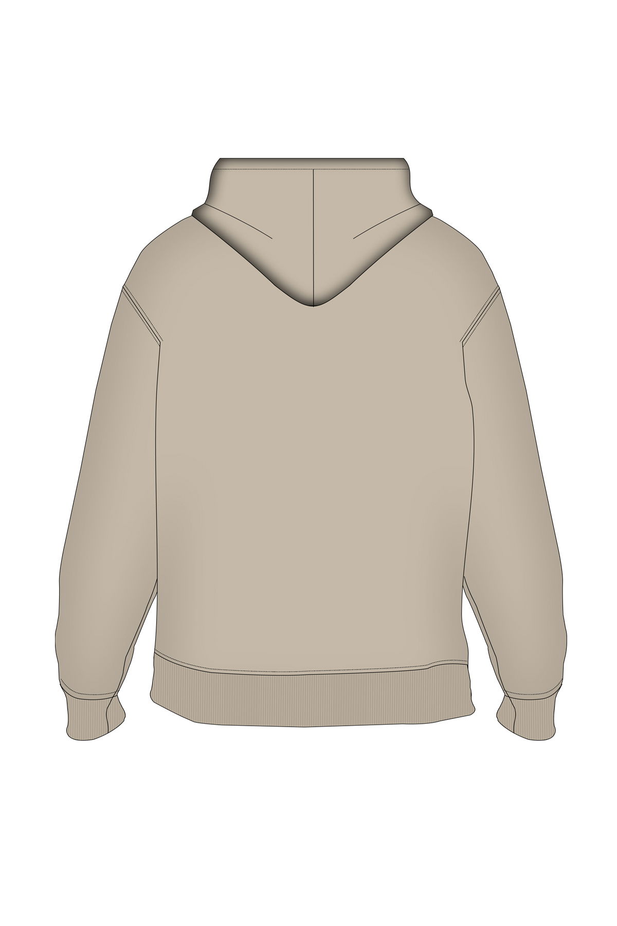 180024-U.01 - Kahverengi - Kanguru Cepli Genç Çocuk Kapüşonlu Sweatshirt