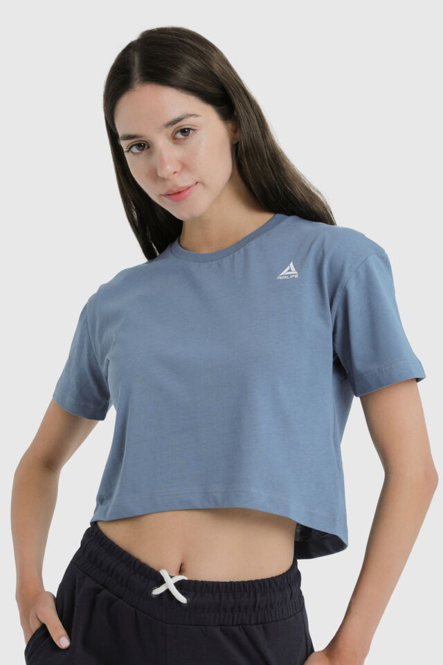 19123 - Indigo - Women's Crop T-shirt