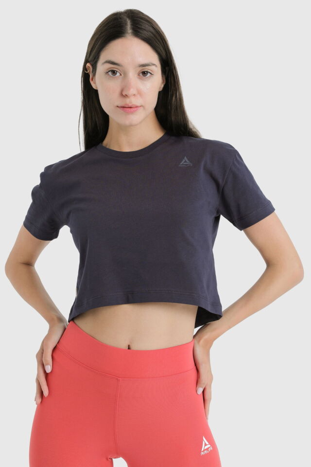 19123 - Navy - Women's Crop T-shirt