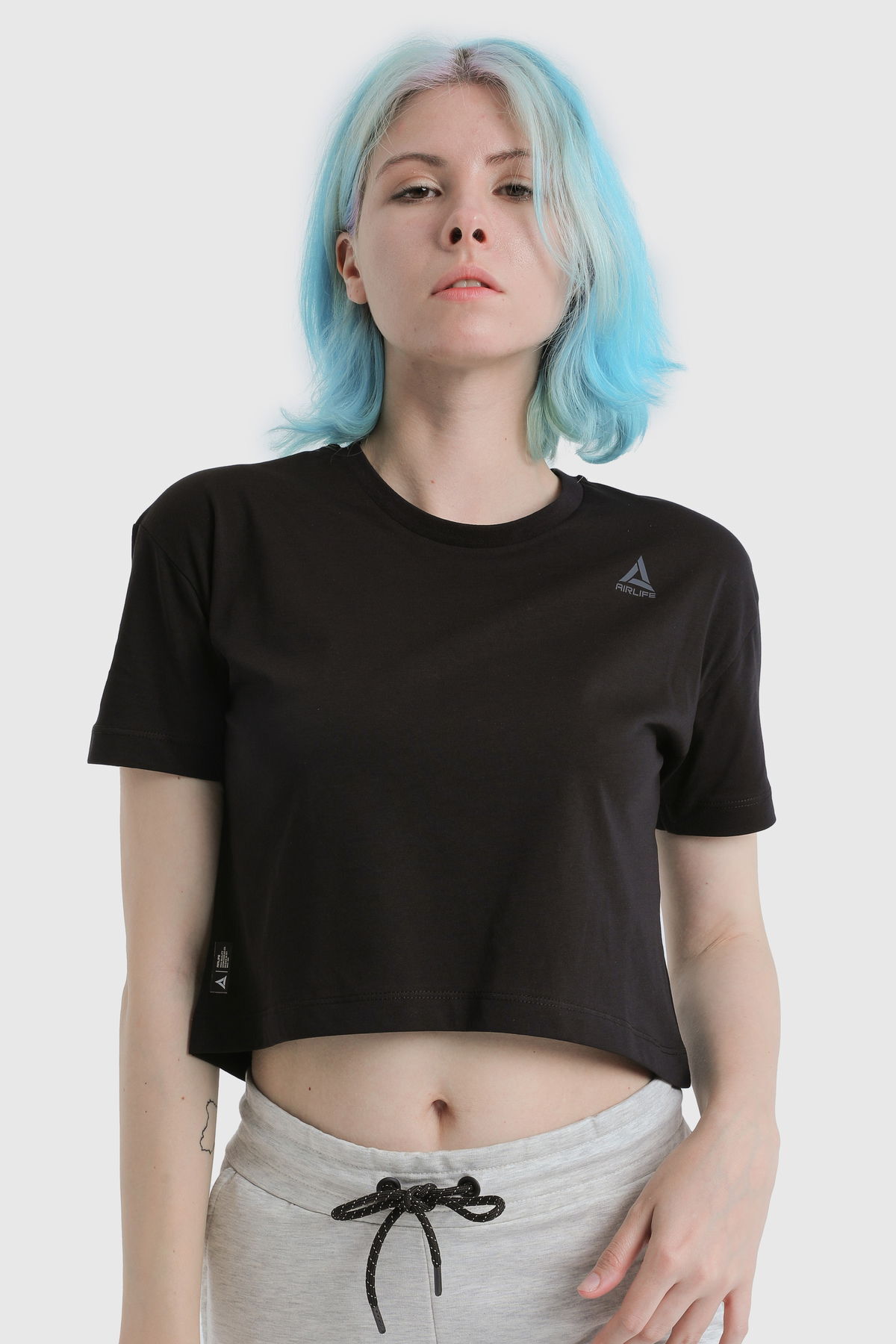 19123 - Black - Women's Crop T-shirt