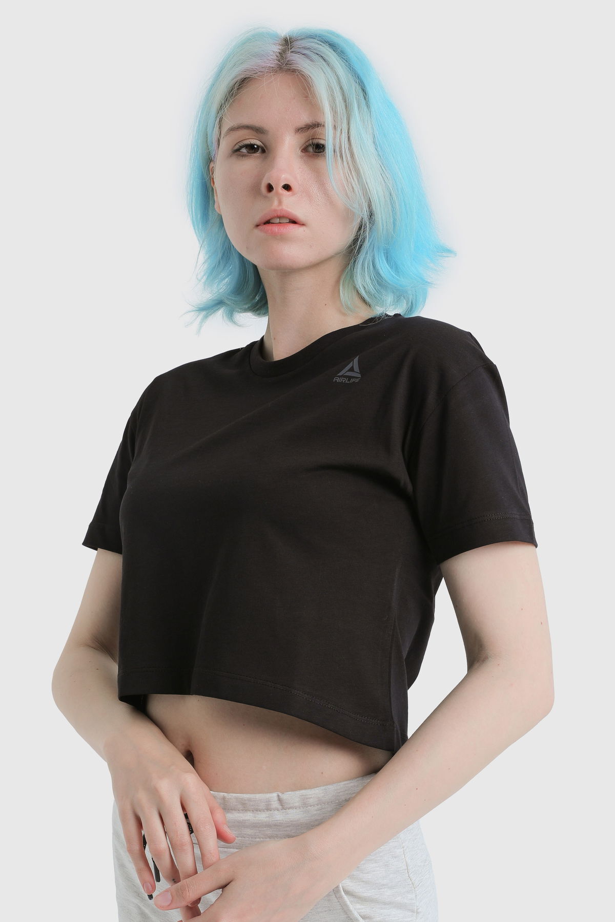 19123 - Black - Women's Crop T-shirt