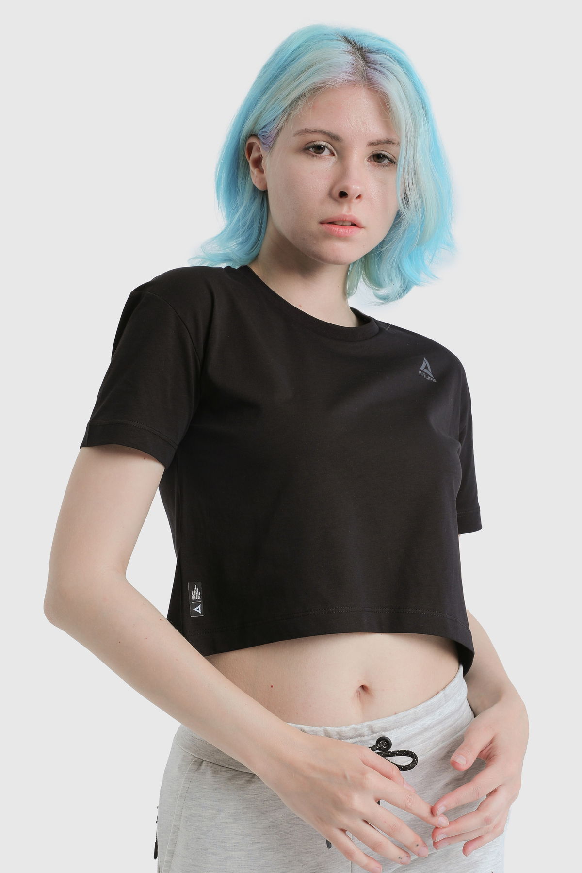 19123 - Black - Women's Crop T-shirt