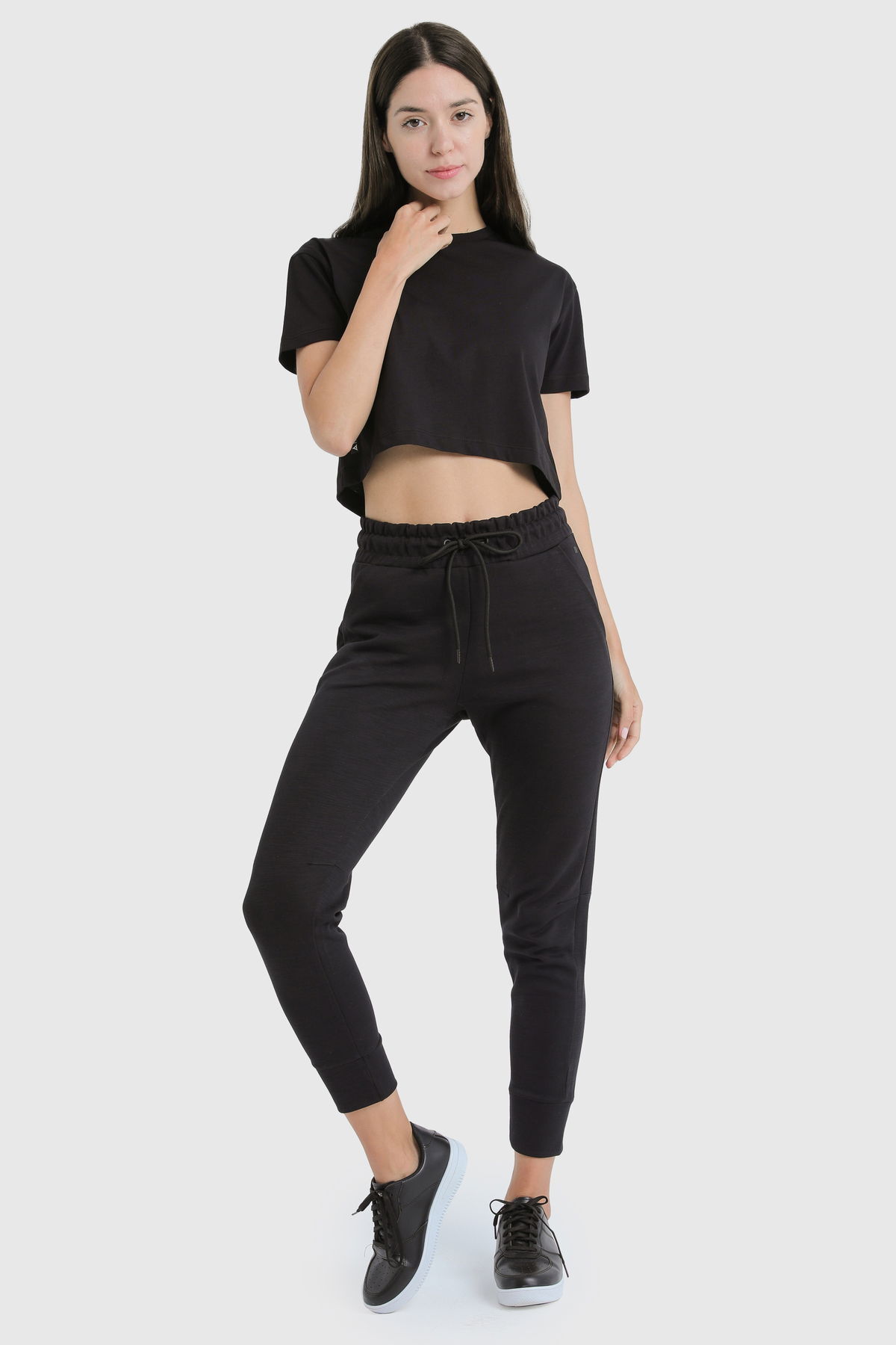 19123 - Black - Women's Crop T-shirt