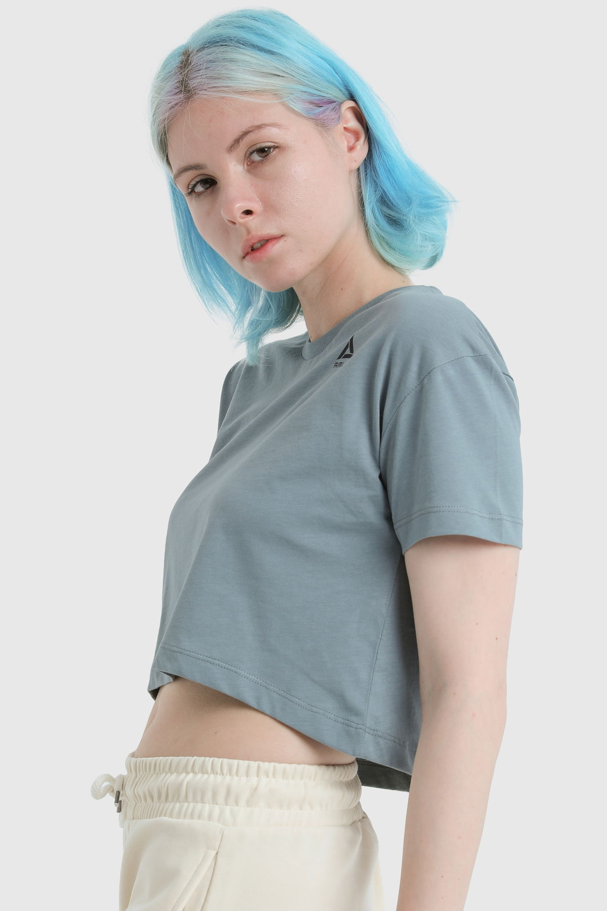 19123 - Khaki - Women's Crop T-shirt