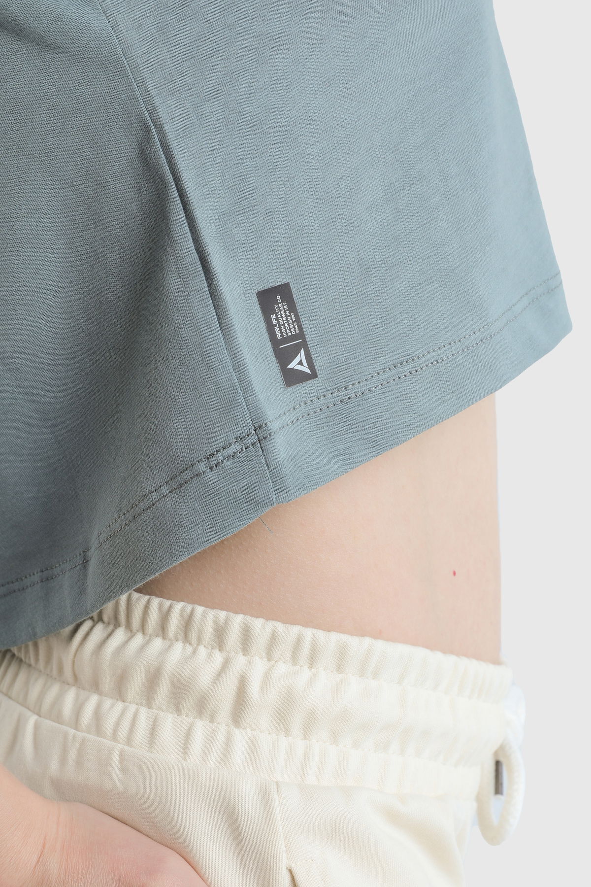 19123 - Khaki - Women's Crop T-shirt
