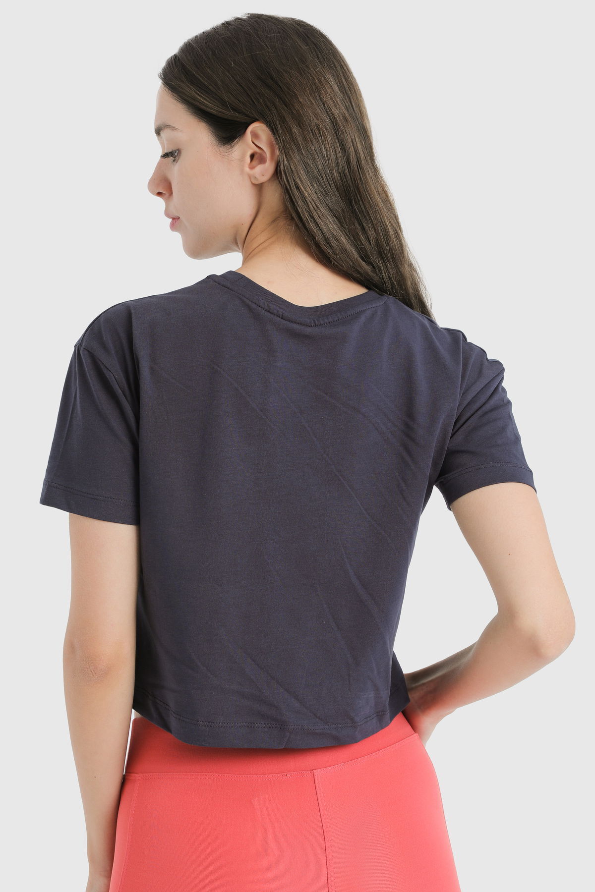 19123 - Navy - Women's Crop T-shirt
