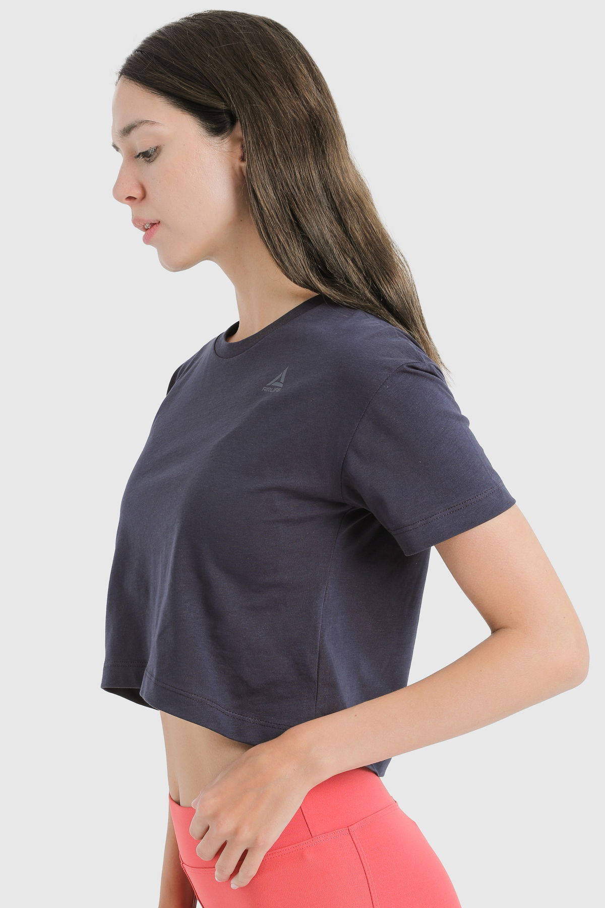 19123 - Navy - Women's Crop T-shirt