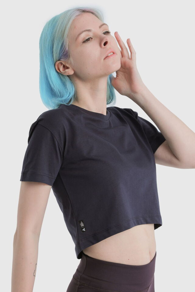 19124 - Khaki - Women's Crop T-shirt