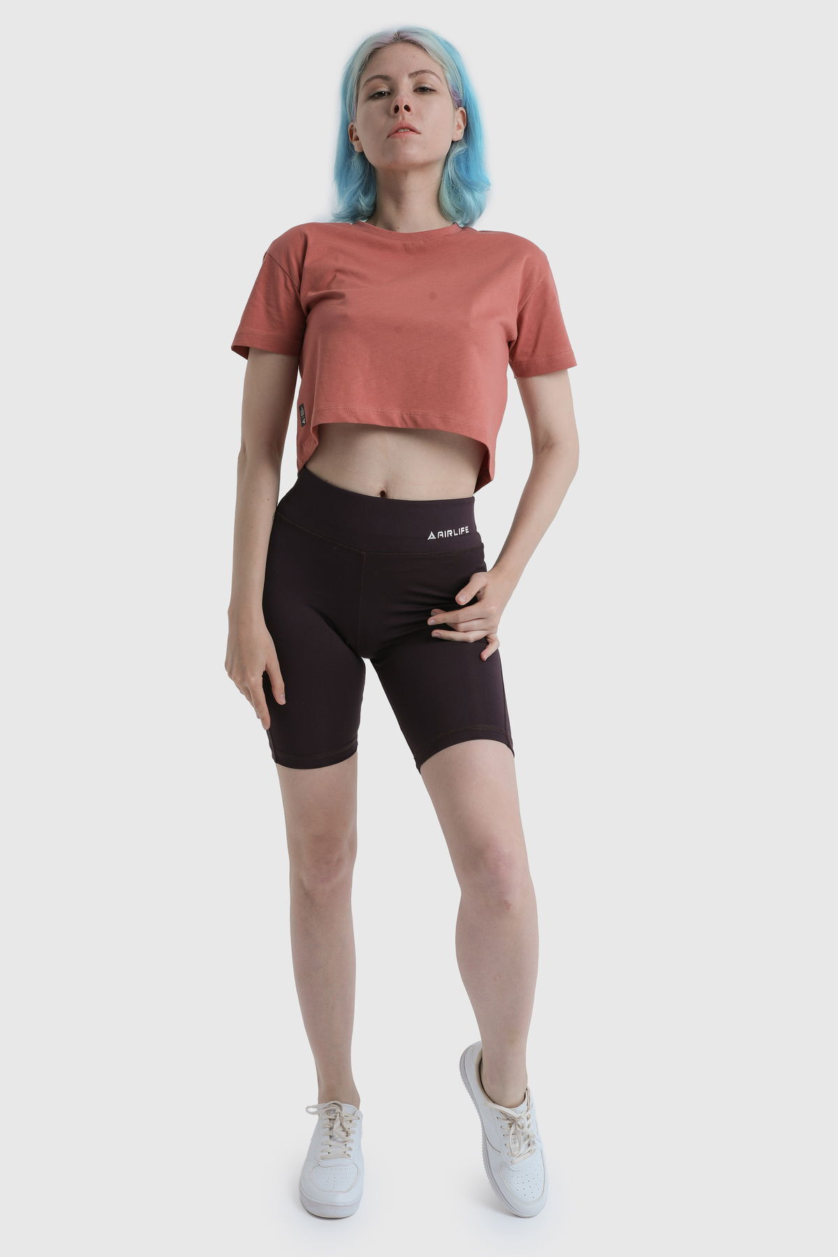 19124 - Khaki - Women's Crop T-shirt