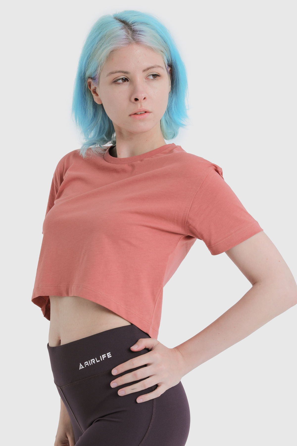 19124 - Khaki - Women's Crop T-shirt
