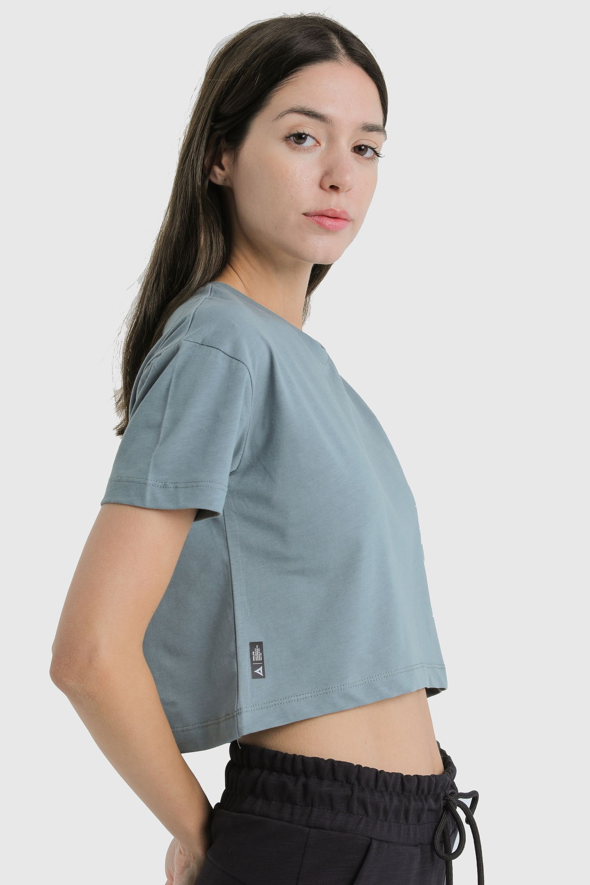 19124 - Khaki - Women's Crop T-shirt