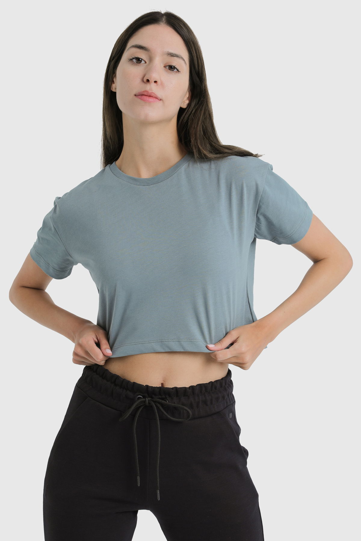 19124 - Khaki - Women's Crop T-shirt