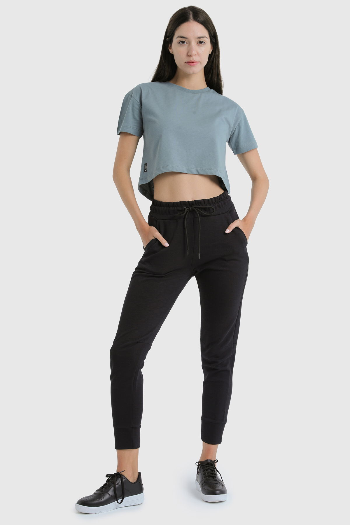 19124 - Khaki - Women's Crop T-shirt