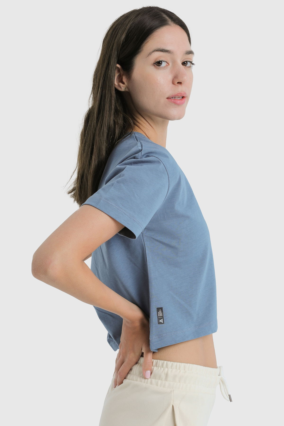 19124 - Khaki - Women's Crop T-shirt