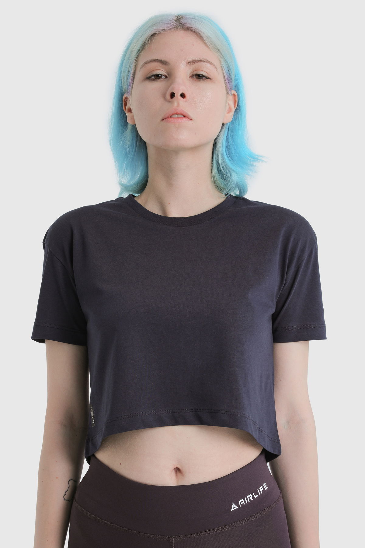 19124 - Khaki - Women's Crop T-shirt