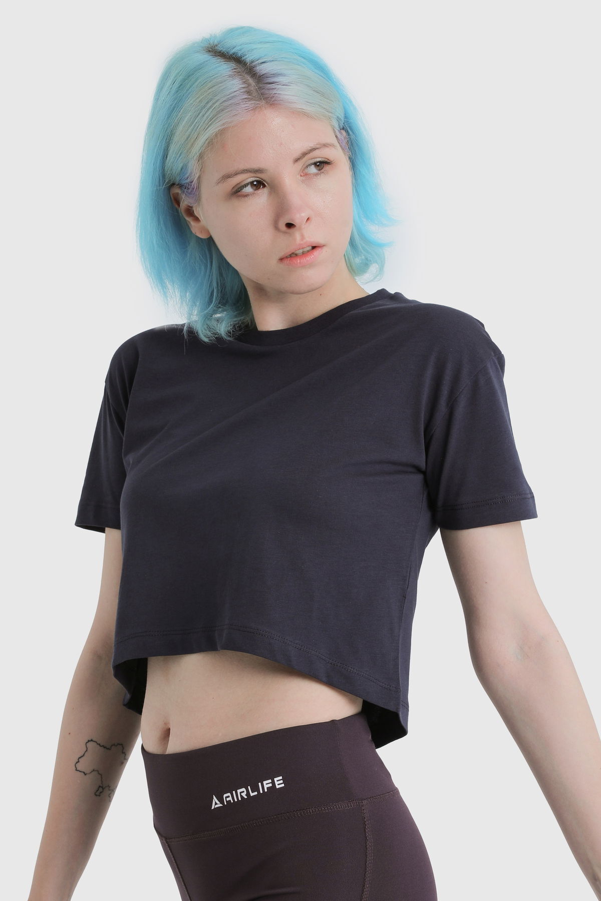19124 - Khaki - Women's Crop T-shirt