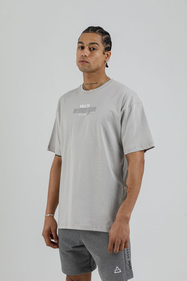 19160 - Bej - Men's Oversize T-shirt