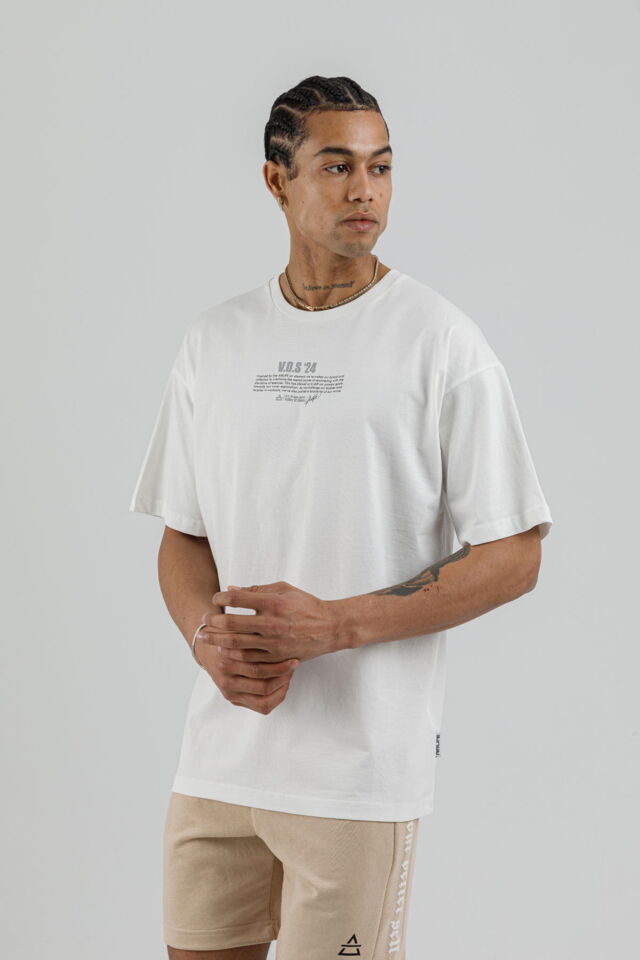 19160 - Bej - Men's Oversize T-shirt