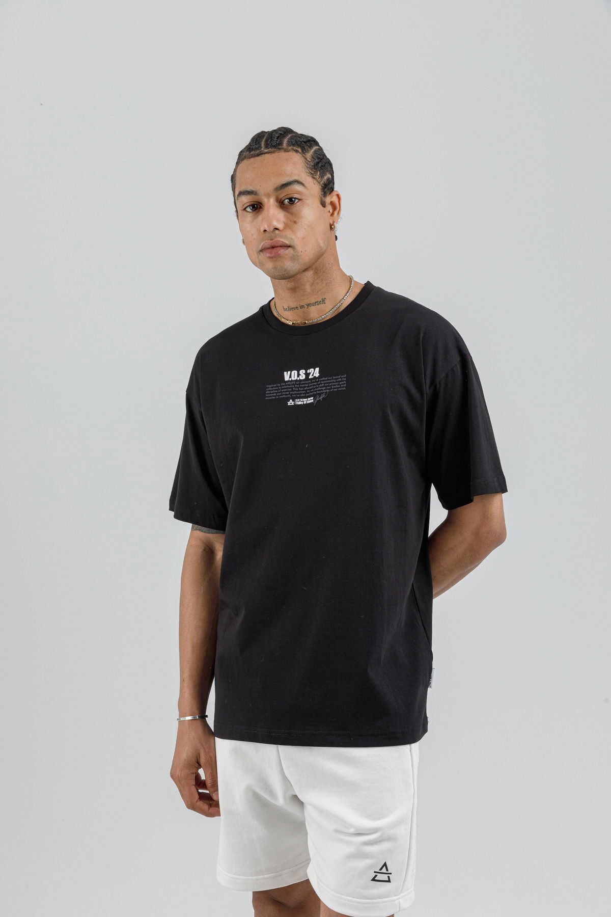 19160 - Bej - Men's Oversize T-shirt
