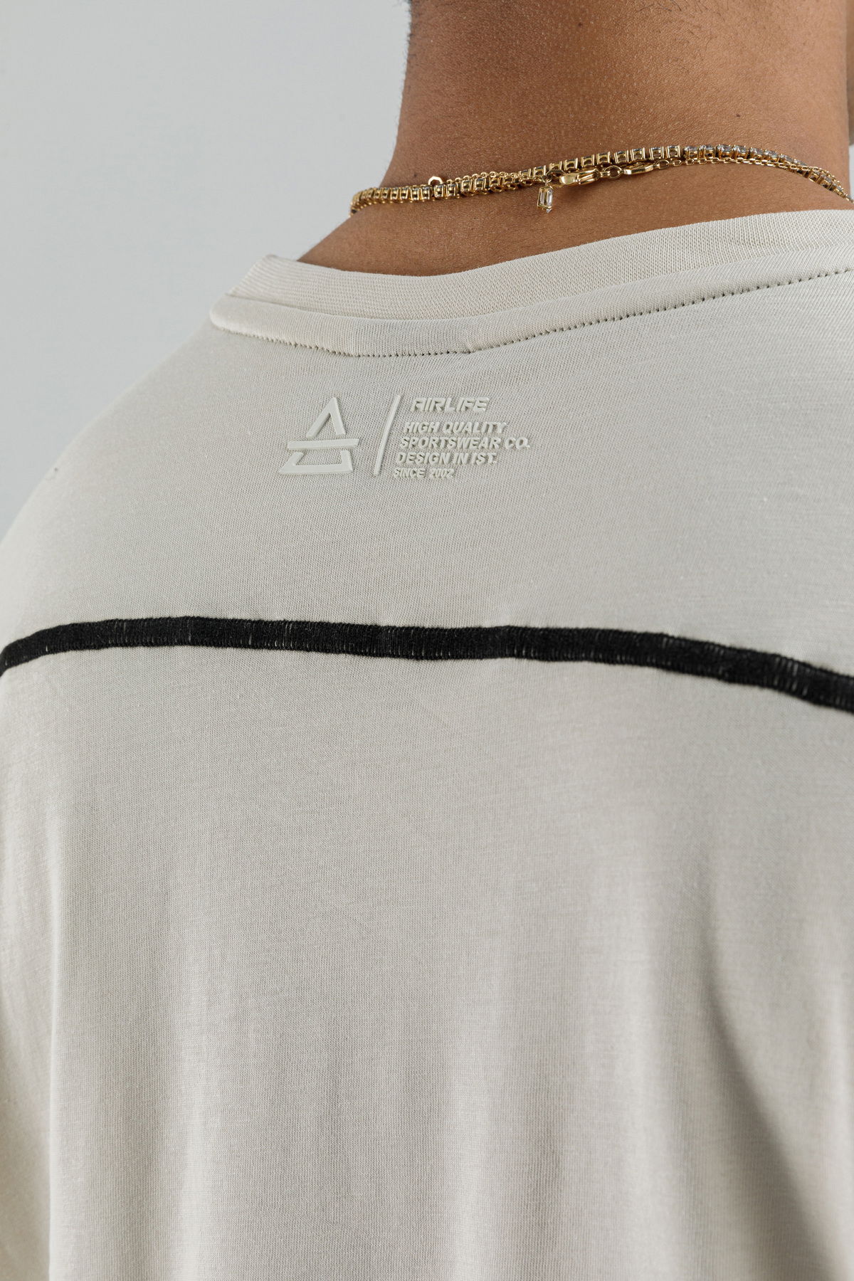 19160 - Beige - Men's Oversize T-shirt