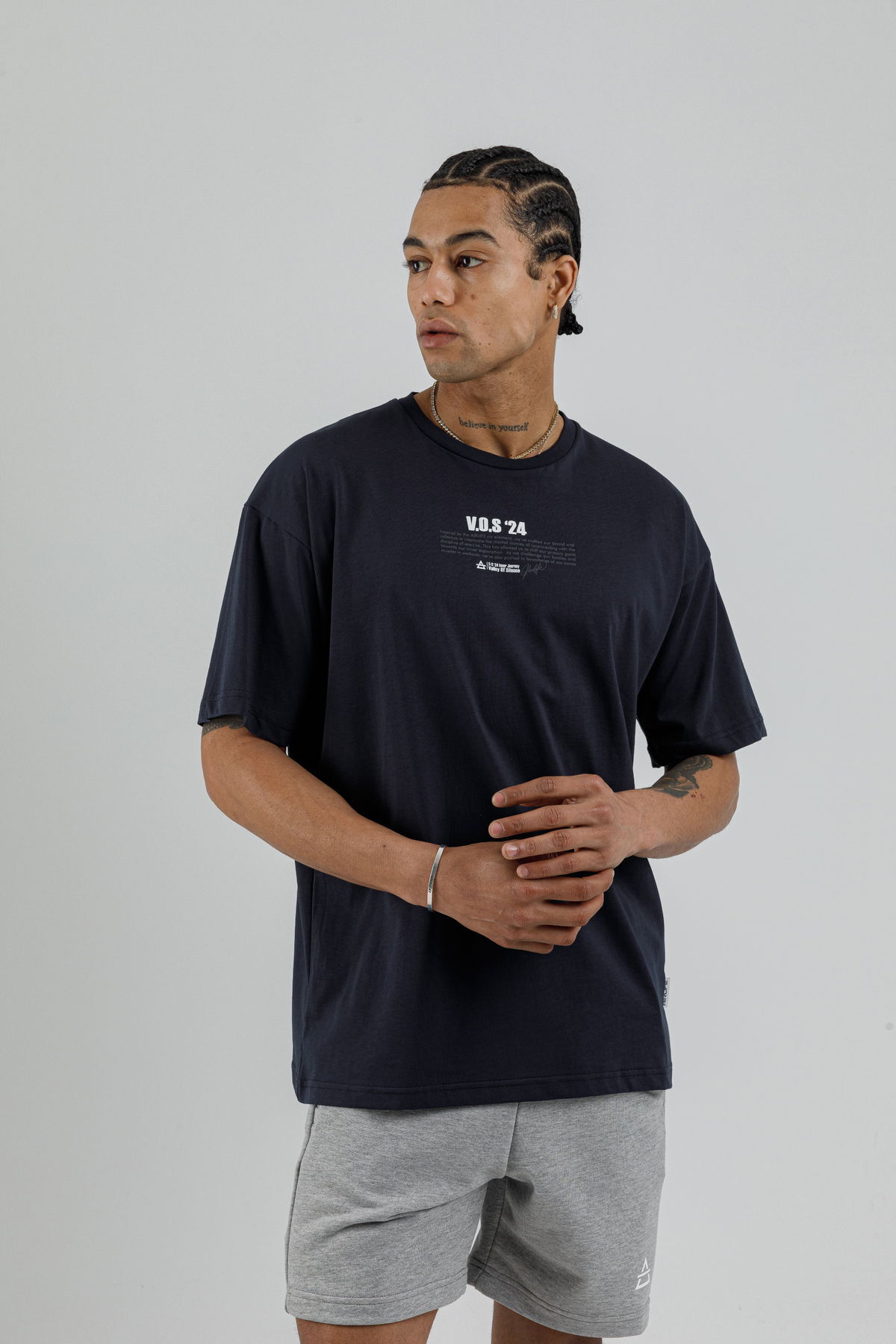 19160 - Bej - Men's Oversize T-shirt