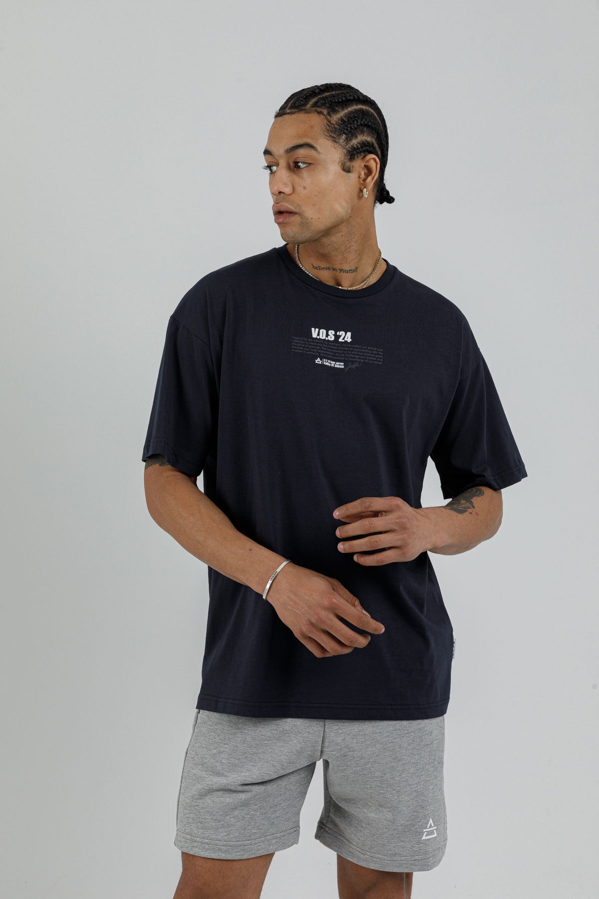 19160 - Bej - Men's Oversize T-shirt