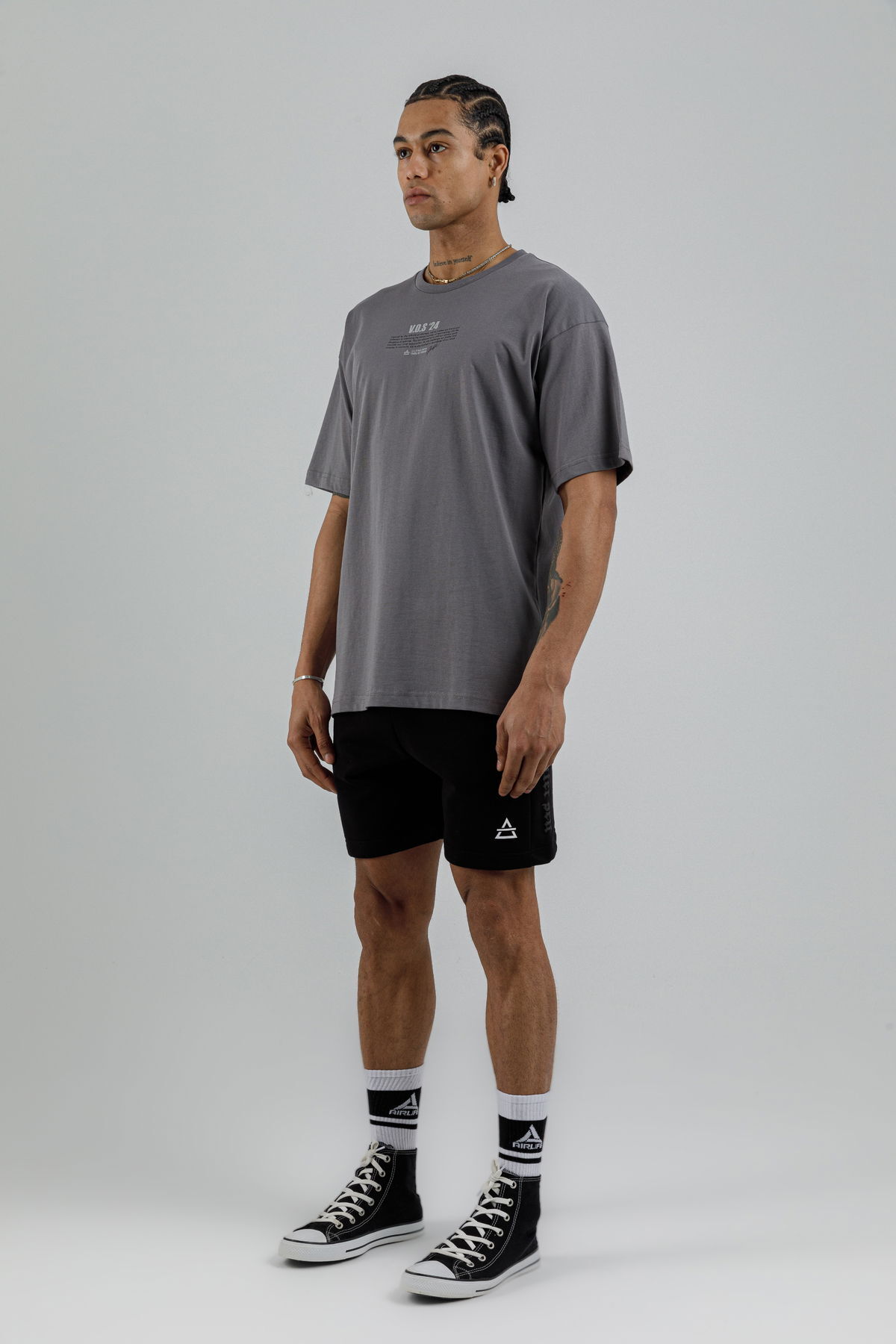 19160 - Bej - Men's Oversize T-shirt