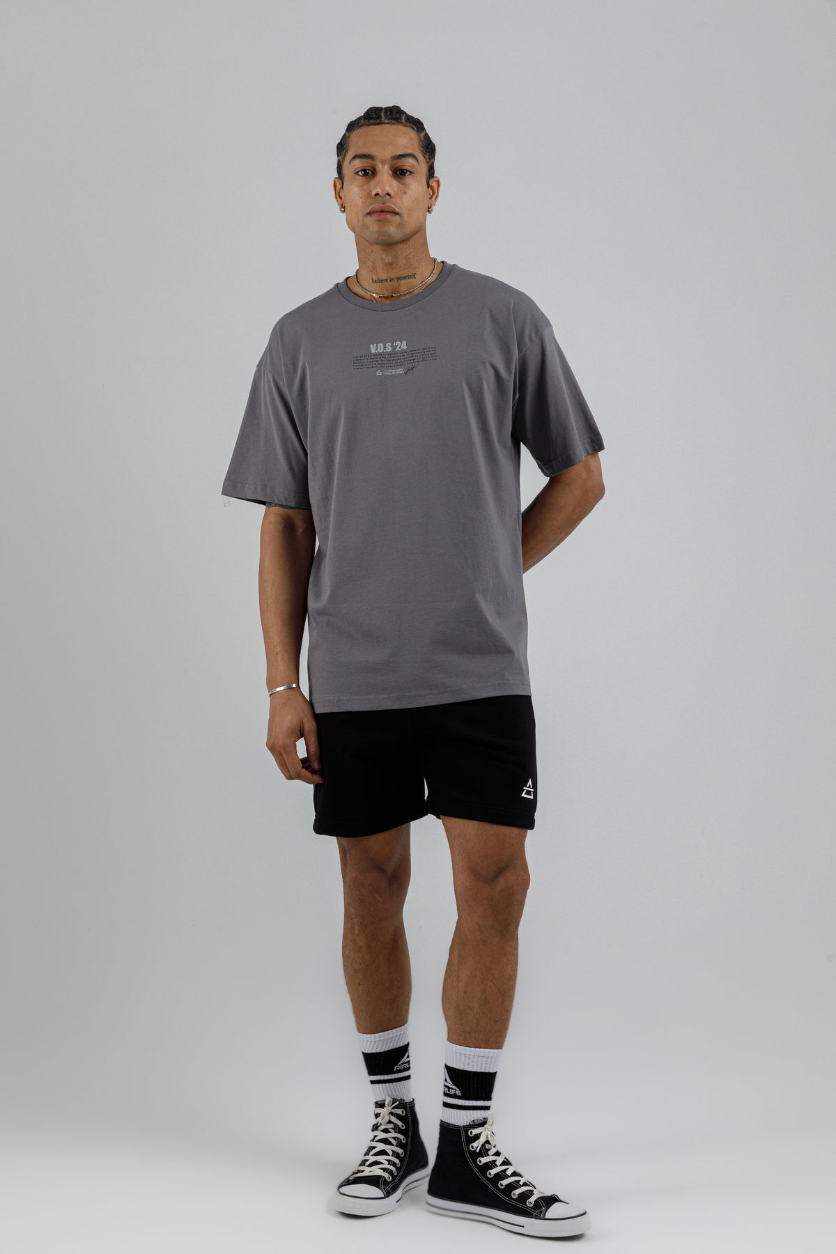 19160 - Bej - Men's Oversize T-shirt