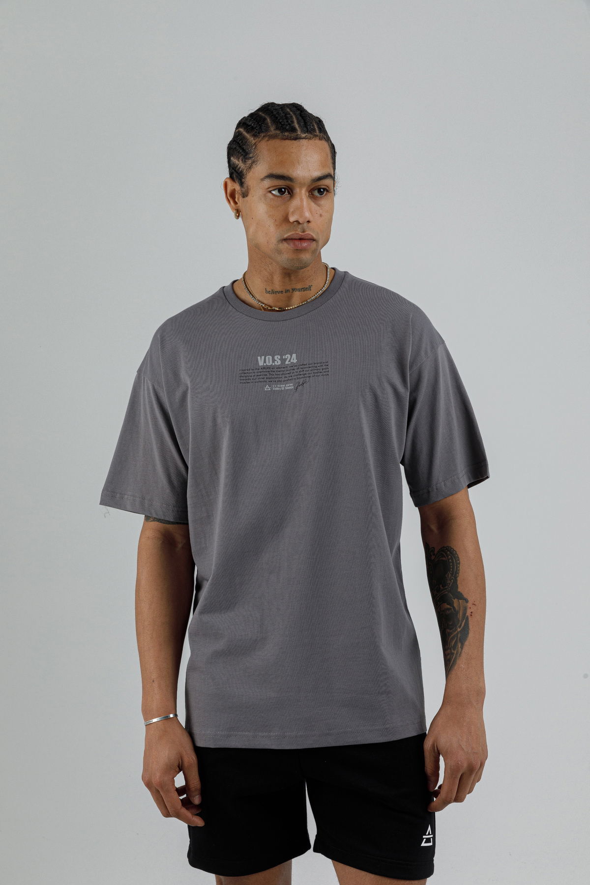 19160 - Bej - Men's Oversize T-shirt