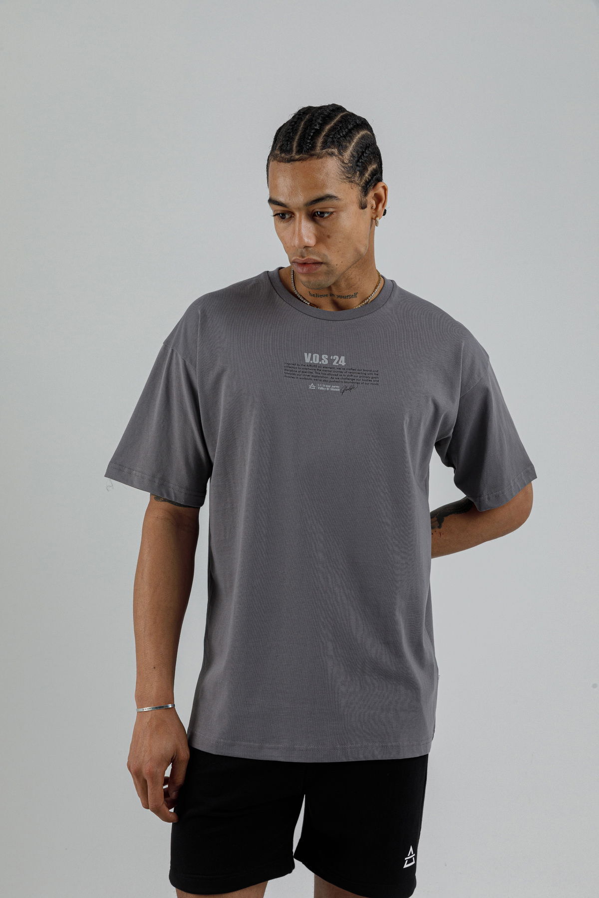 19160 - Bej - Men's Oversize T-shirt