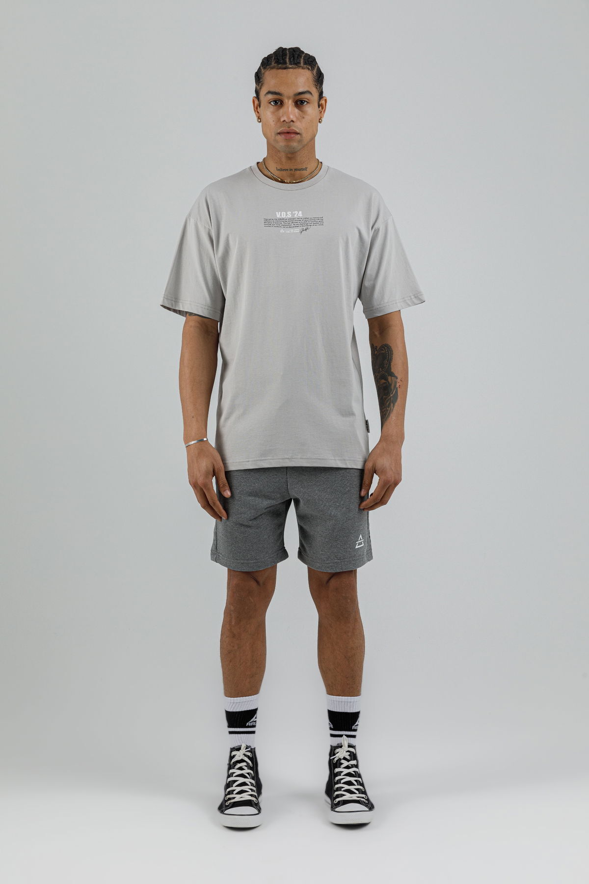 19160 - Bej - Men's Oversize T-shirt