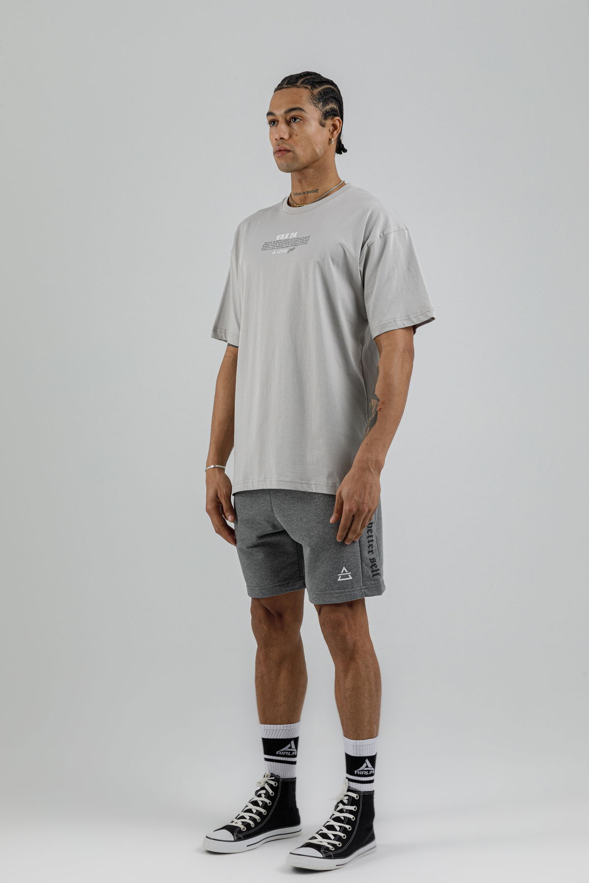 19160 - Bej - Men's Oversize T-shirt