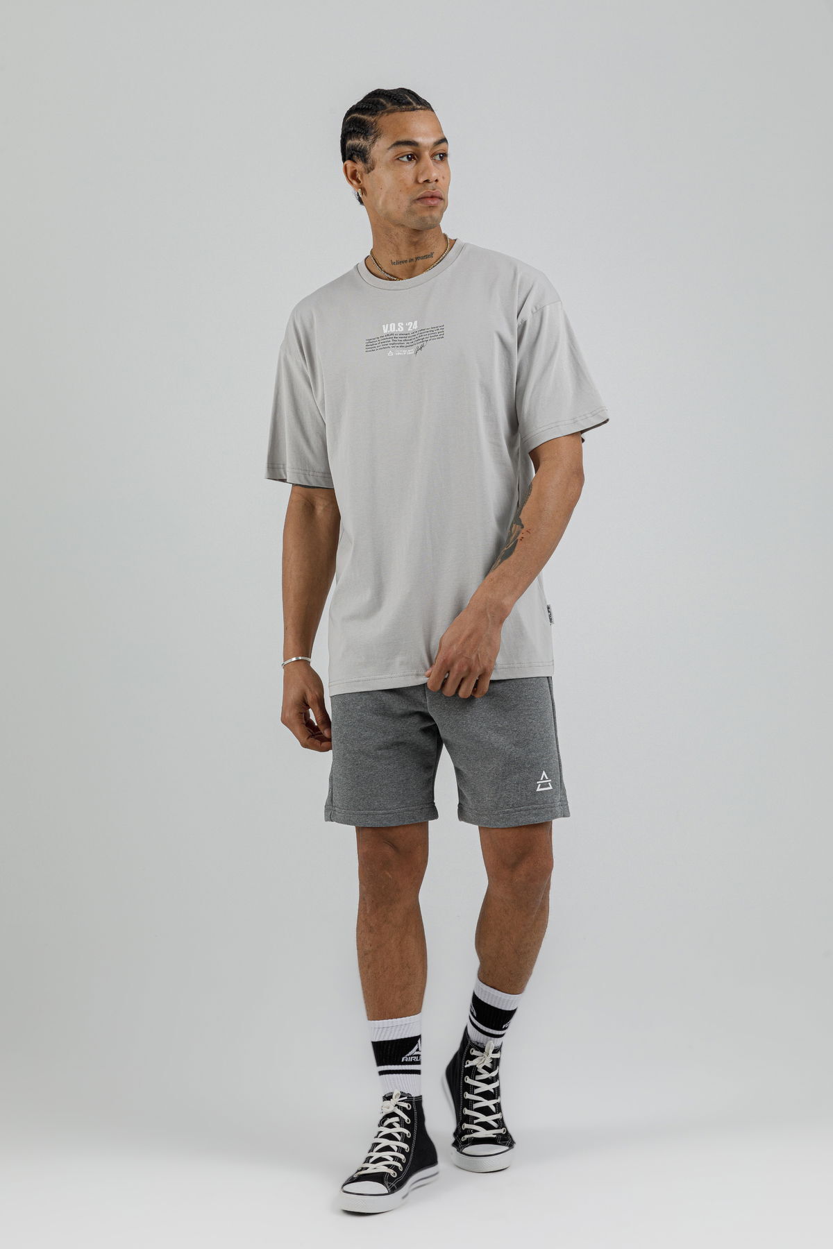 19160 - Bej - Men's Oversize T-shirt