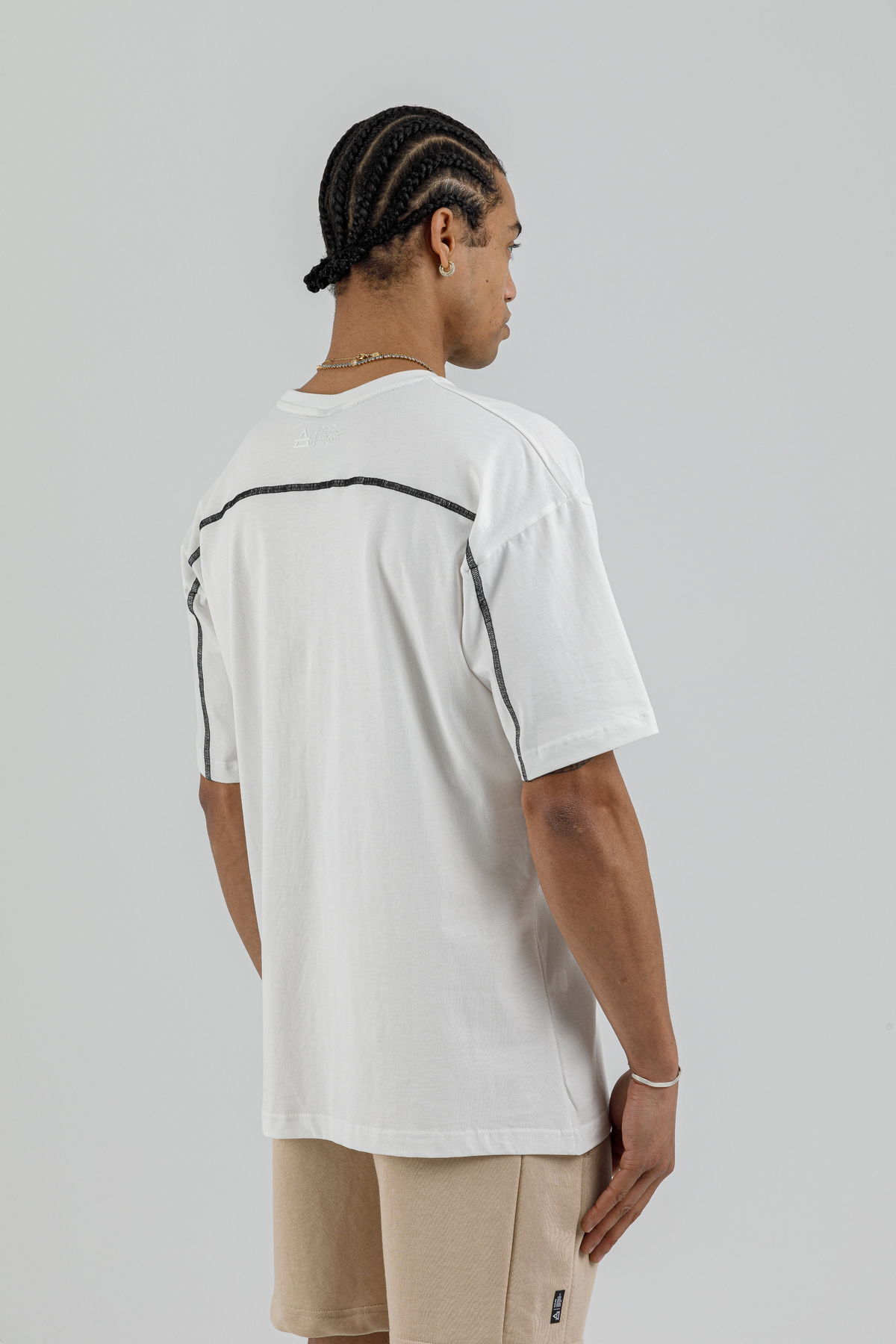 19160 - Bej - Men's Oversize T-shirt
