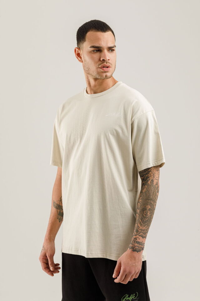 19161 - Beige - Men's Oversize T-shirt