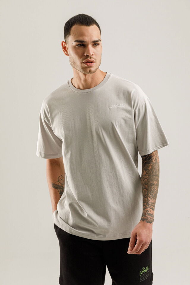 19161 - Bej - Men's Oversize T-shirt
