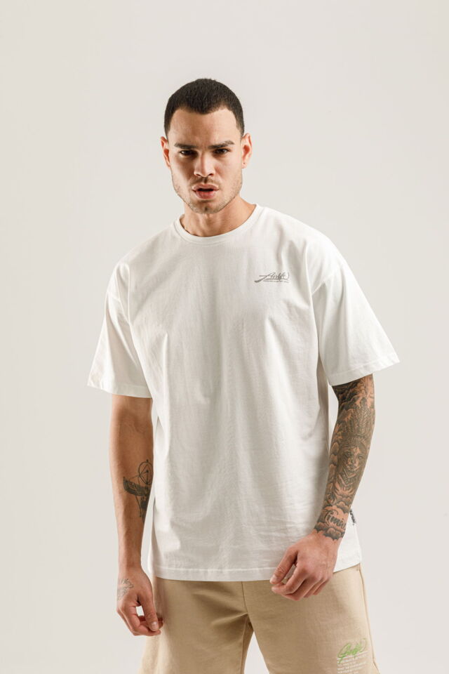 19161 - Bej - Men's Oversize T-shirt