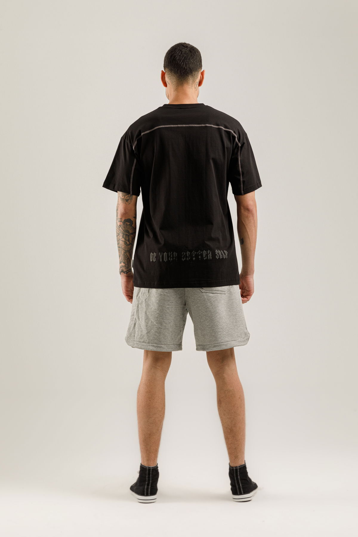 19161 - Bej - Men's Oversize T-shirt