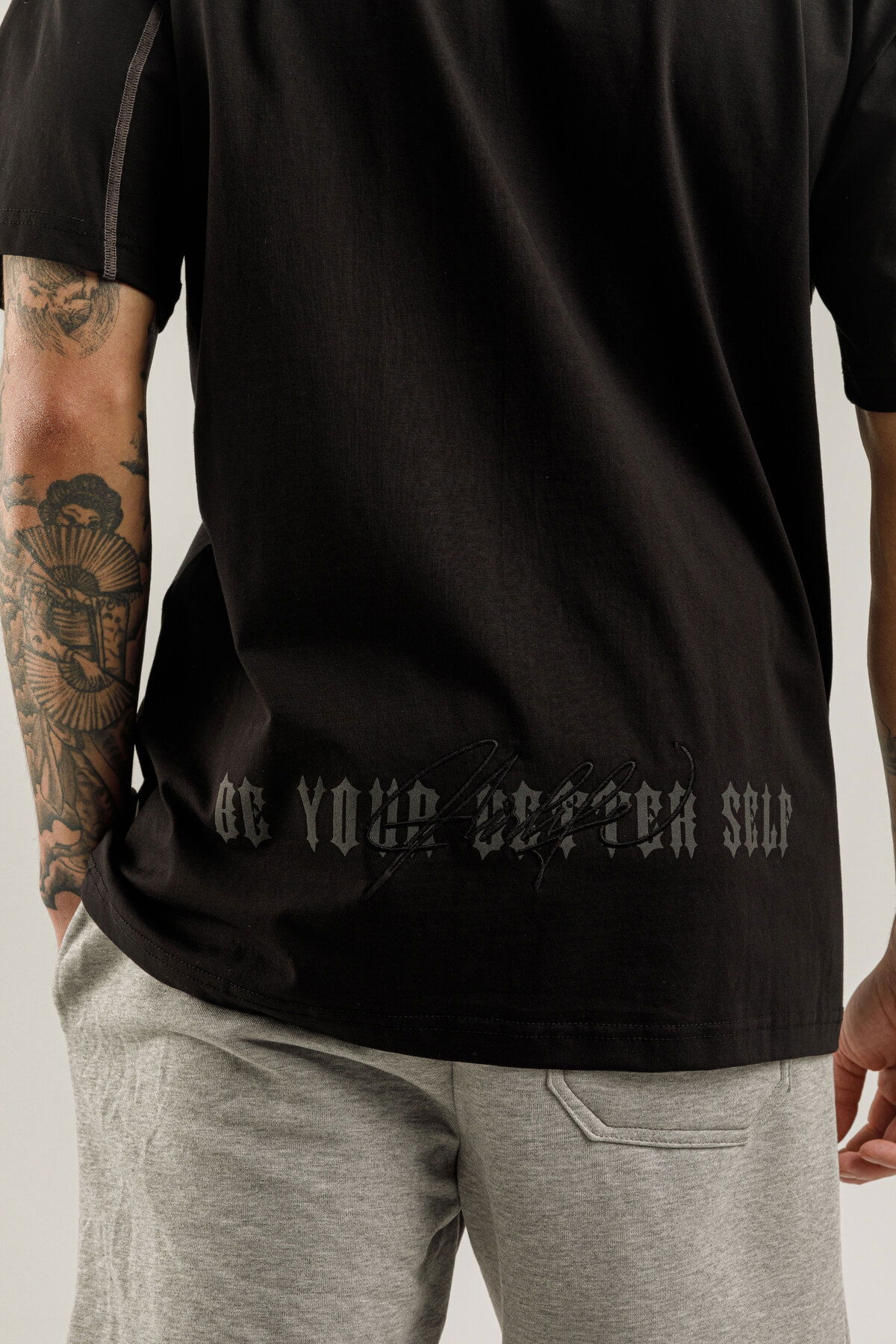 19161 - Bej - Men's Oversize T-shirt