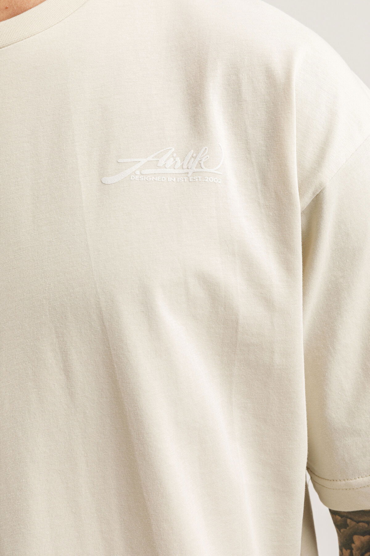 19161 - Beige - Men's Oversize T-shirt