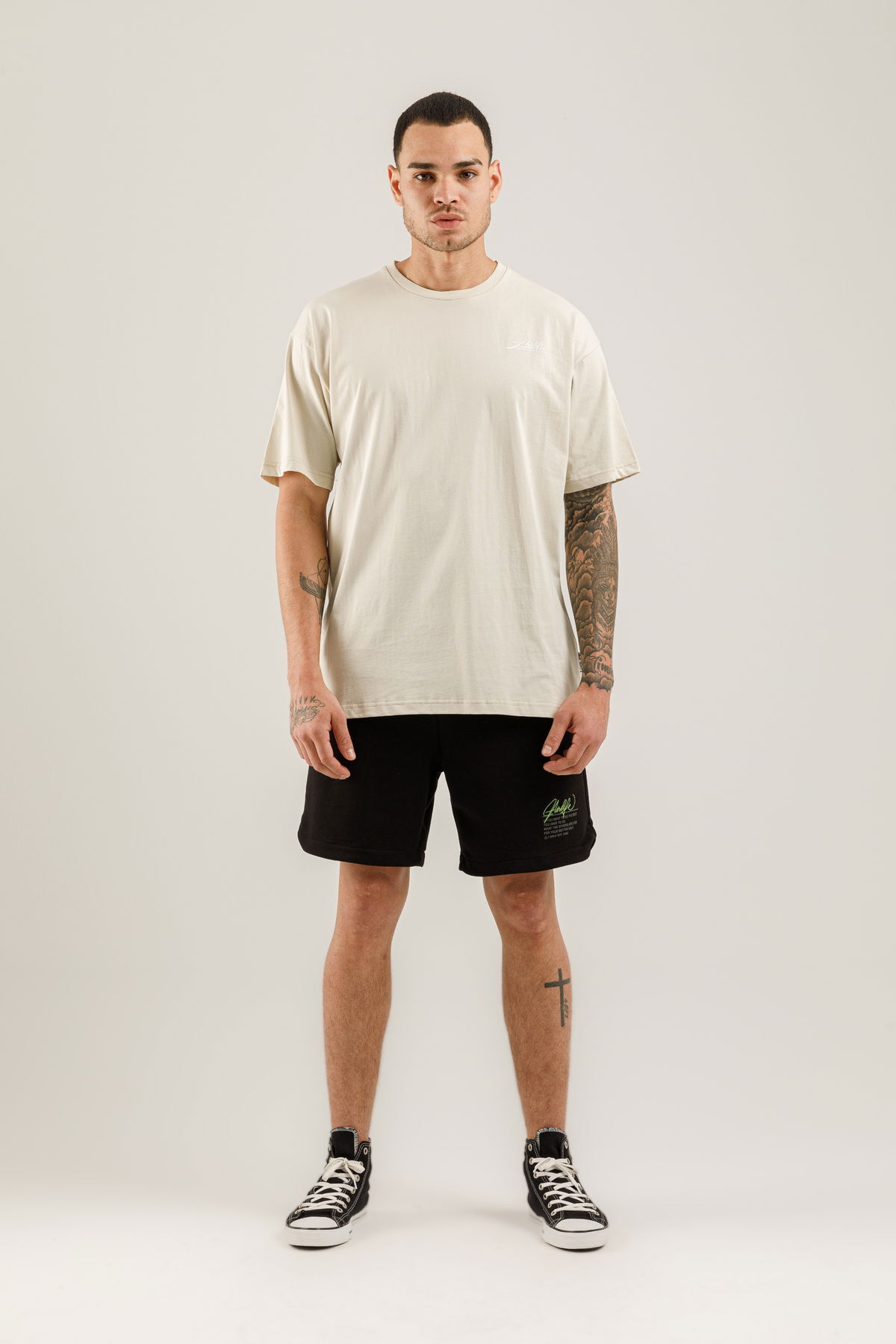 19161 - Beige - Men's Oversize T-shirt