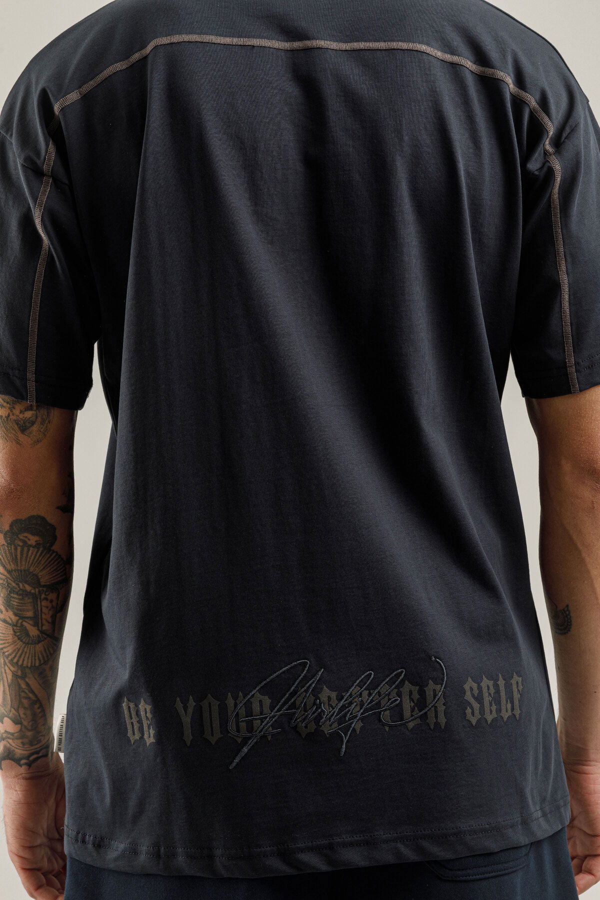19161 - Bej - Men's Oversize T-shirt
