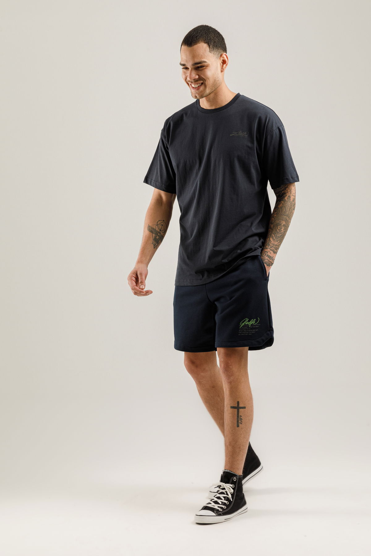 19161 - Bej - Men's Oversize T-shirt