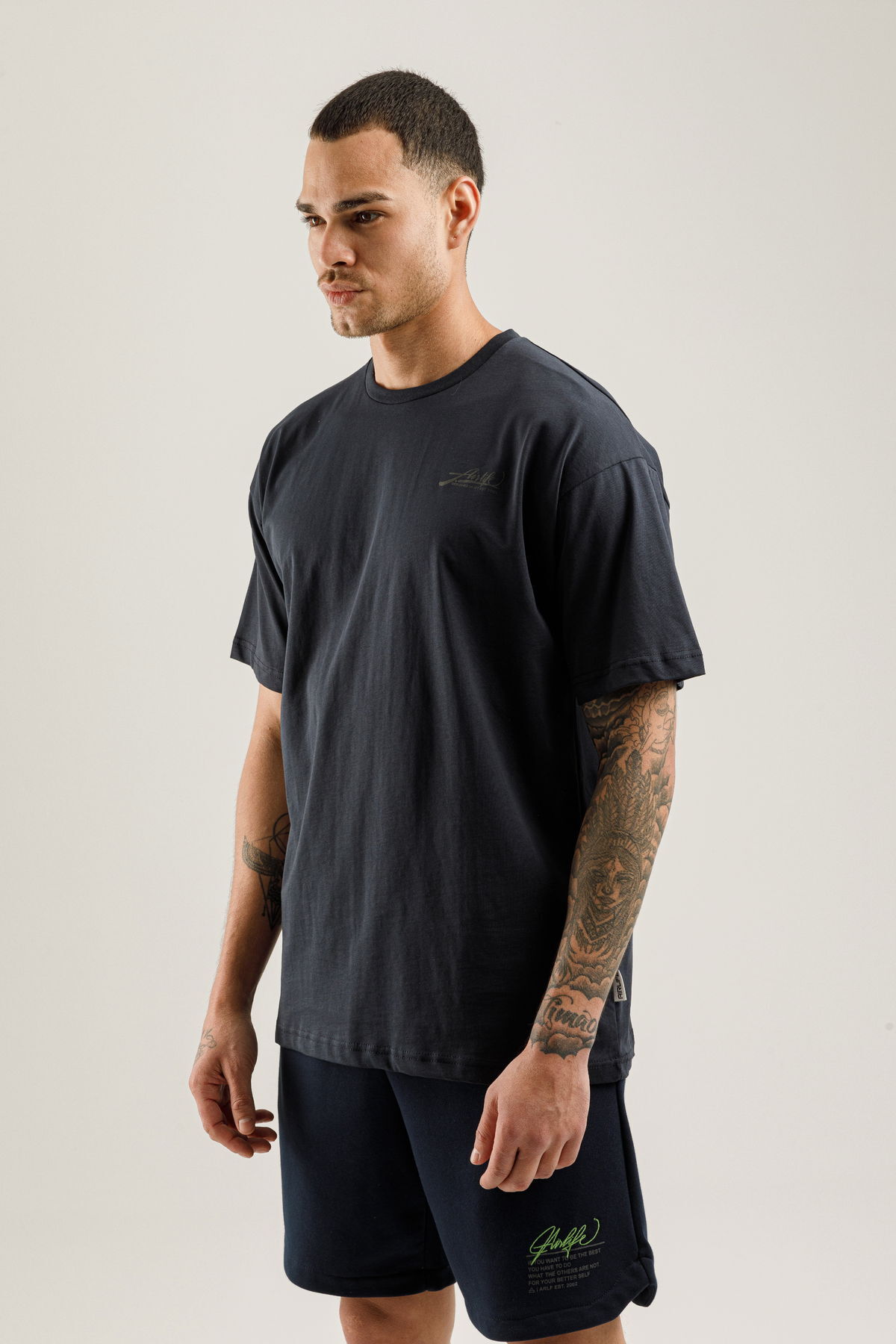 19161 - Bej - Men's Oversize T-shirt