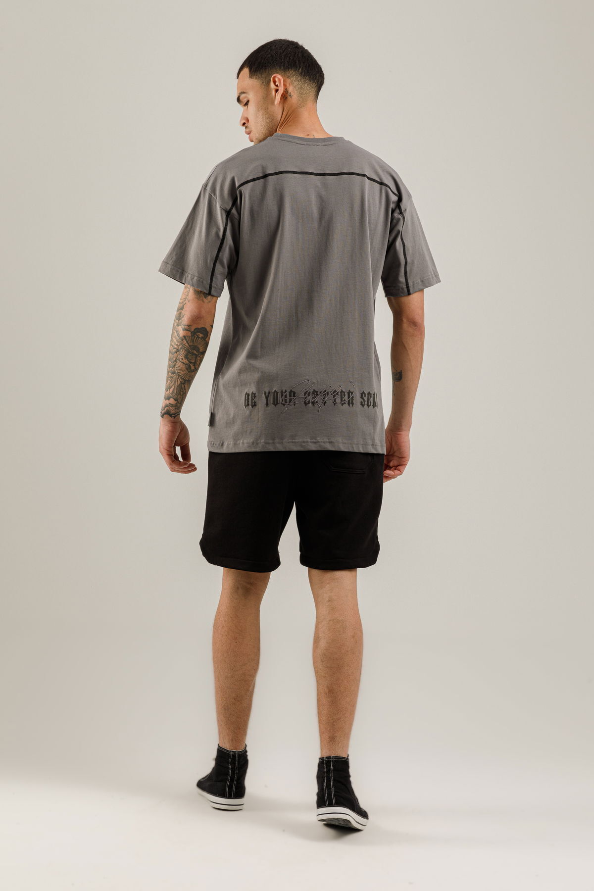 19161 - Bej - Men's Oversize T-shirt