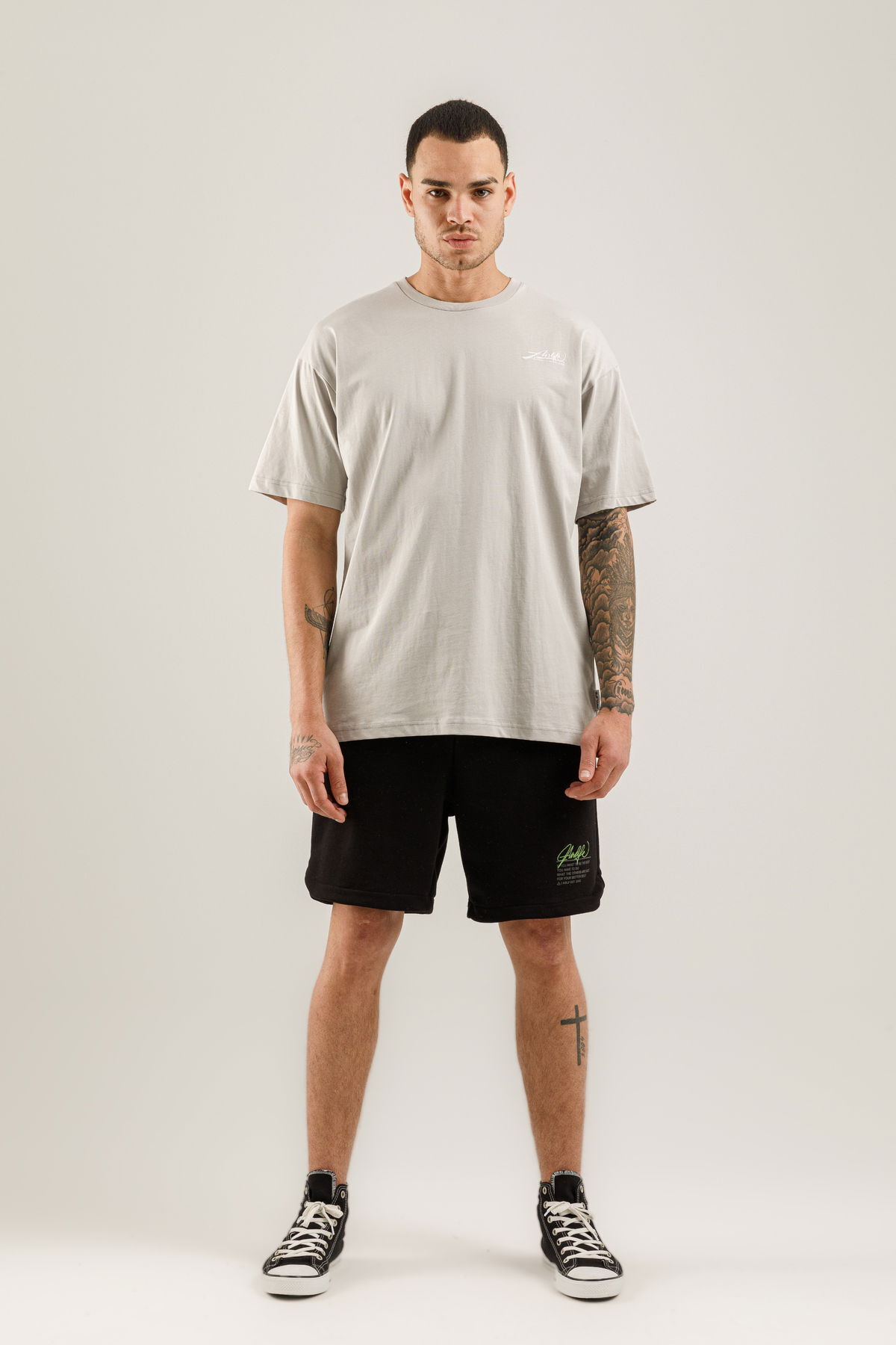 19161 - Bej - Men's Oversize T-shirt