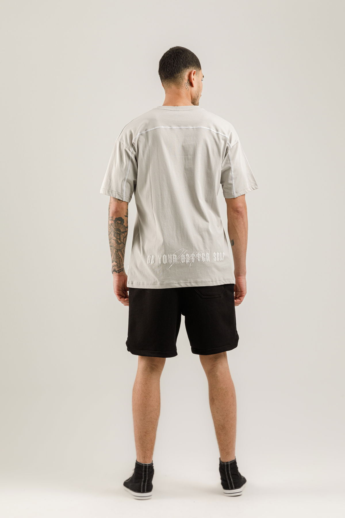 19161 - Bej - Men's Oversize T-shirt