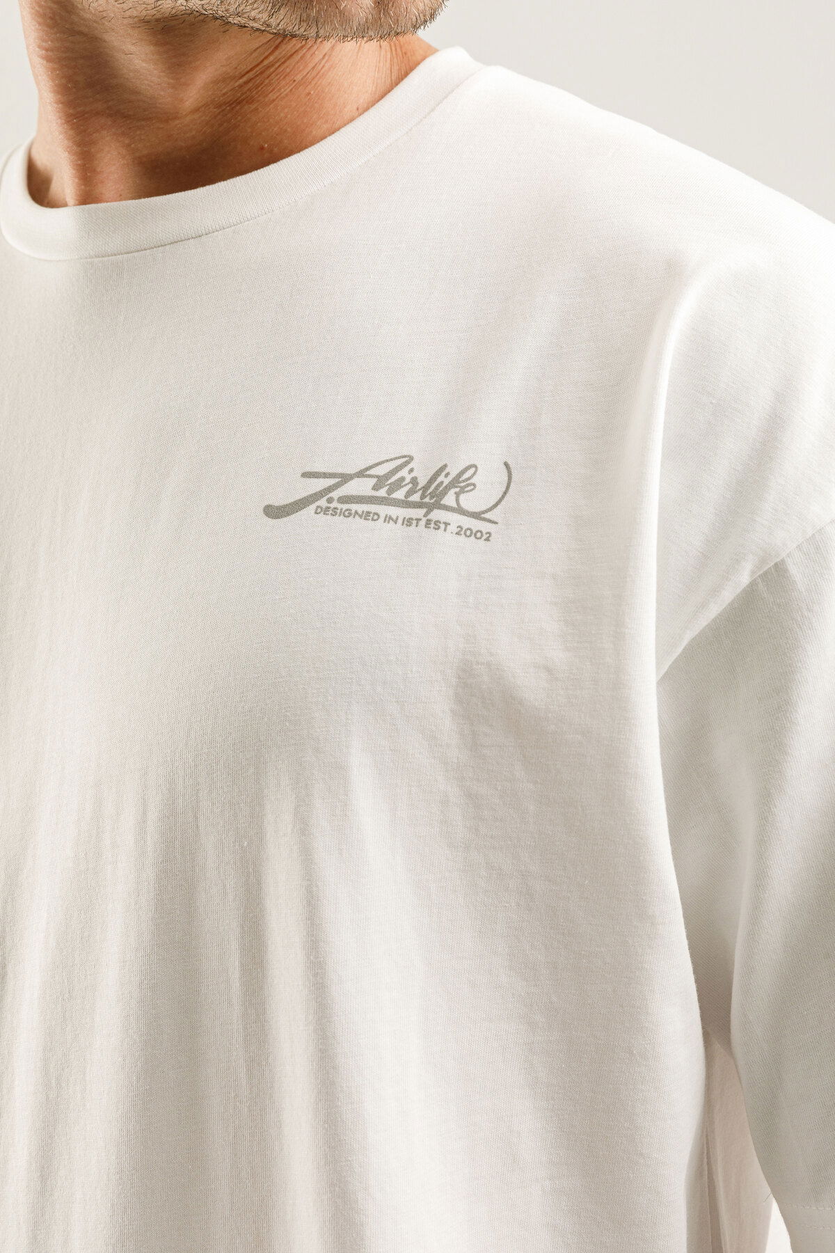 19161 - Bej - Men's Oversize T-shirt