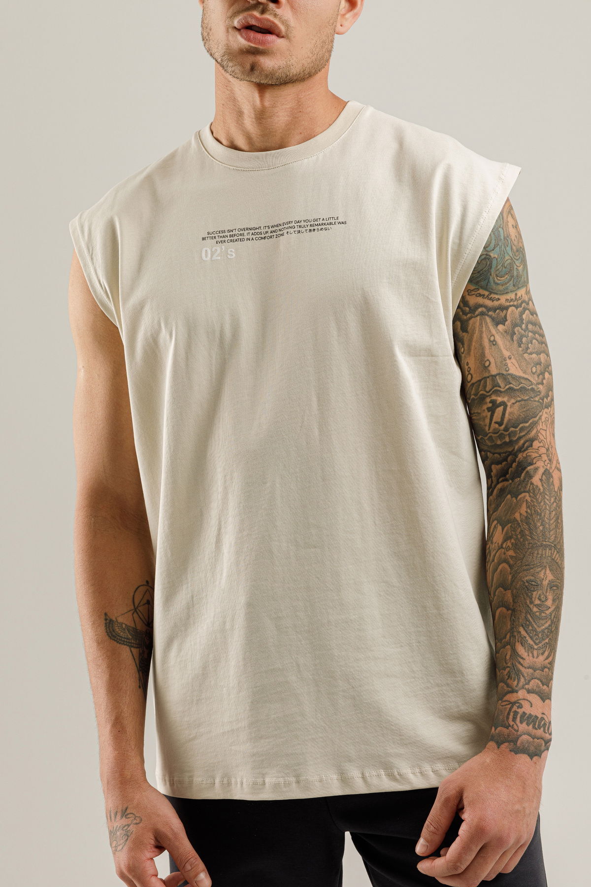 21033 - Beige - Men's Tank Top